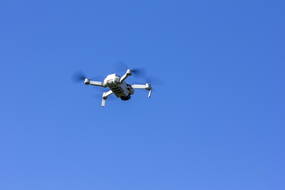 The drone is out scouting Le Petit Château